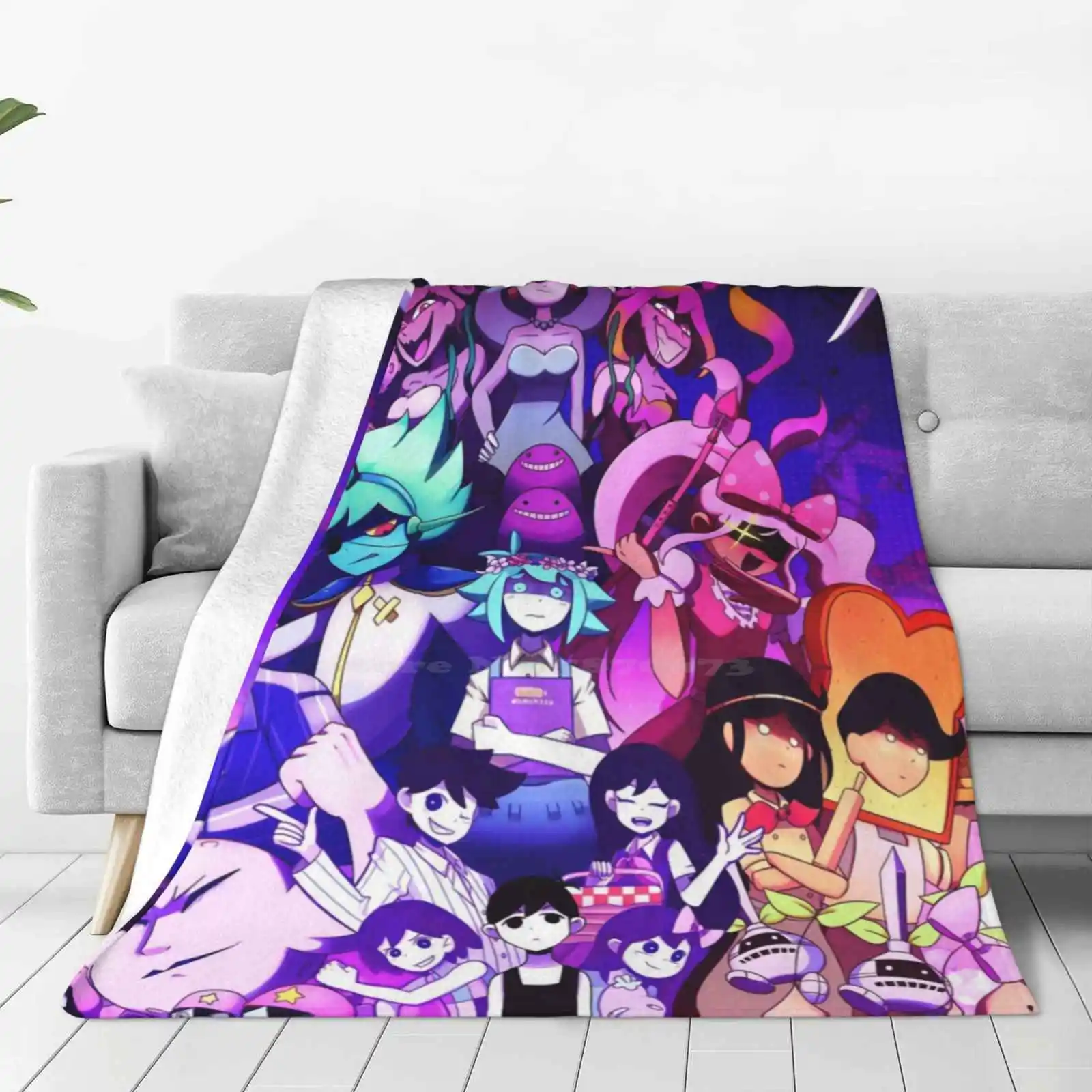 Omori Suny Tshirt-Omori Game Clothing-Omori Sticker Soft Warm Throw Blanket Omori Video Game Omori Game Omori Basil Sunny Mari