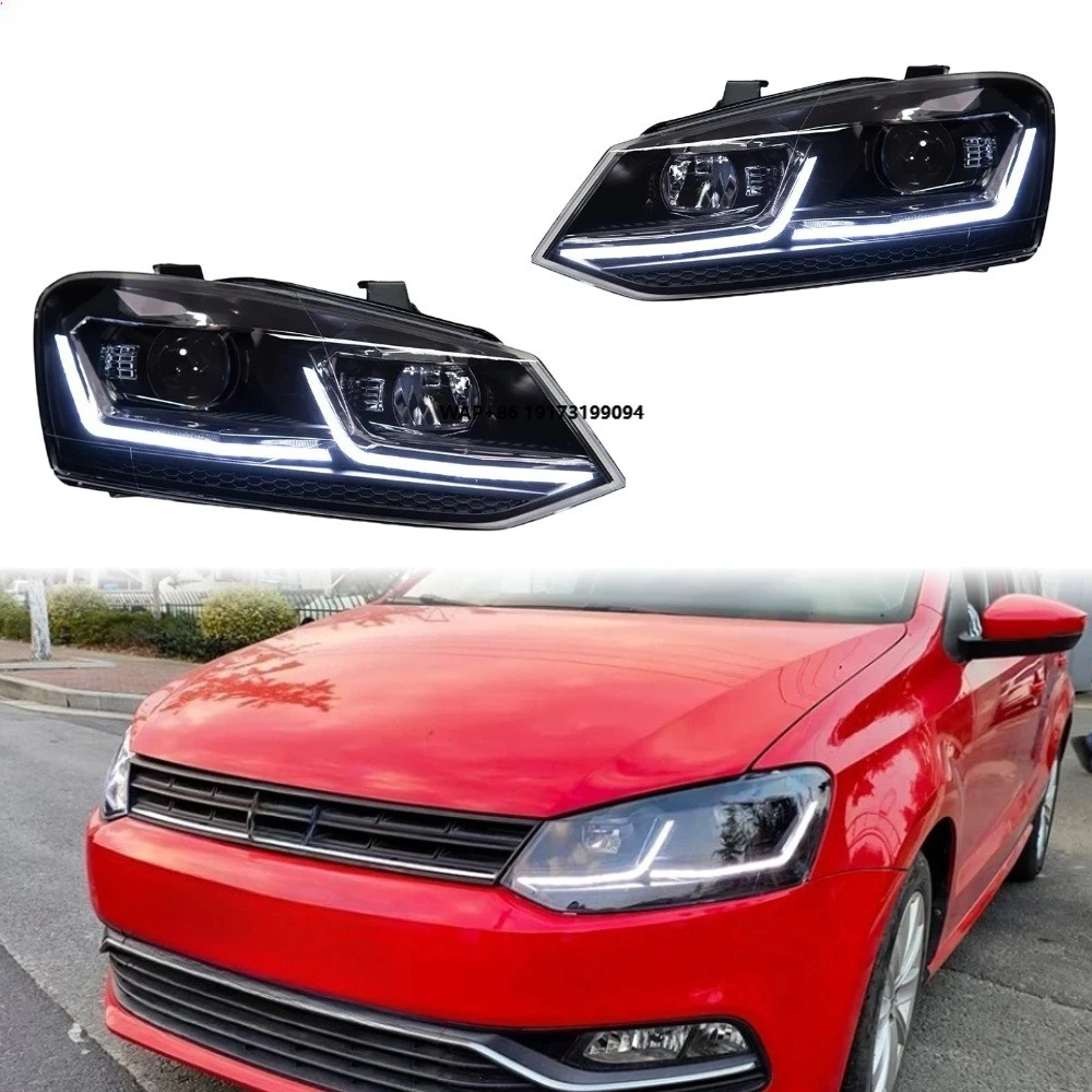 

Polo Headlight 2011-2018 LED Lens Upgrade Front Lamp Car Accessories Hot Selling Plug and Play DRL for