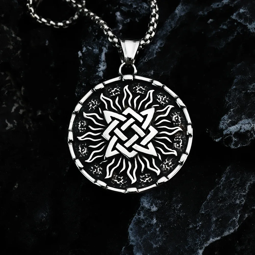 Slavic Men\'s Charm Necklace Russian Star Jewelry Pendant Pagan Necklace  Jewelry Wholesale