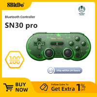8BitDo SN30 Pro New Hall Wireless Bluetooth Gamepad with Hall Effect for Switch, PC, Windows 10, 11, Steam Deck, Android, macOS