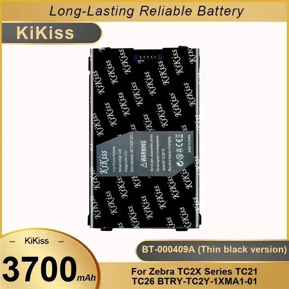 

Аккумулятор мобильного телефона BT-000409A, тонкая черная версия 3700 мАч для серии Zebra TC2X TC21 TC26 Btry-TC2Y-1XMA1-01