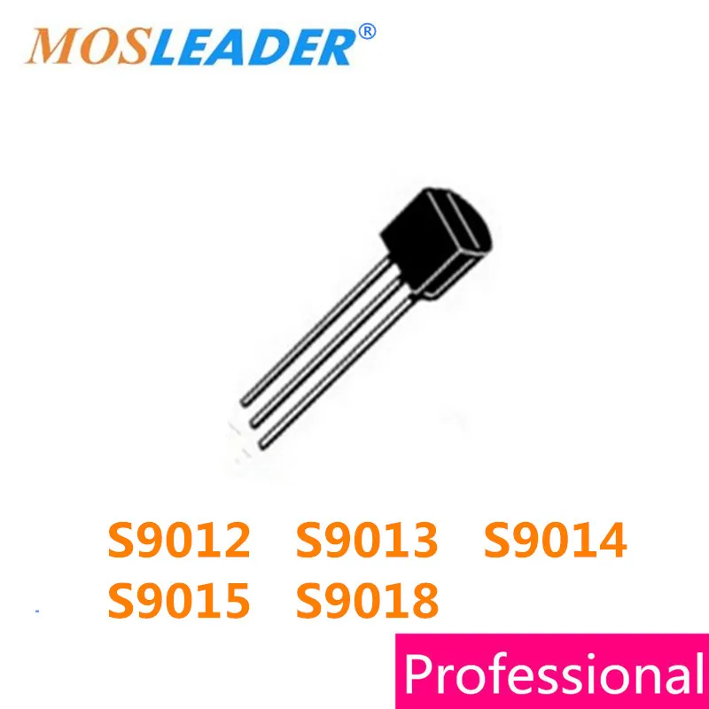 Mosleader TO92 S9012 S9013 S9014 S9015 S9018 1000PCS DIP NPN PNP Made in China High quality