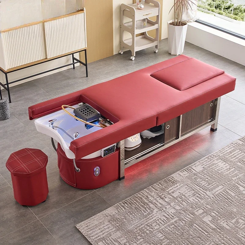 

Nordic Electric Multi-functional Shampoo Chair SPA High-end Beauty Modern Design Massage Salon Furniture Sillon Barbero FYSC