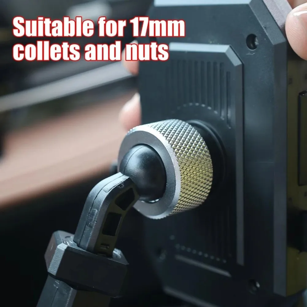 17mm Ball Head Nut Aluminum Alloy Wear Resistant Phone Holder Replacement Part Adjusting Nut Design Universal Fastener Nut