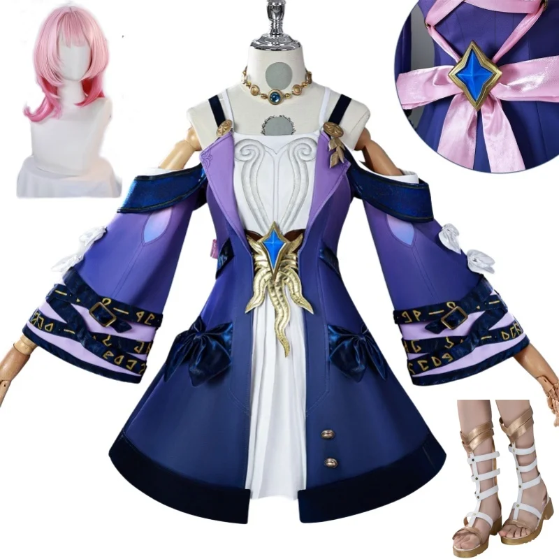 

Game Cyrene Cosplay Cyrene Cosplay Costume Dress Carnival Halloween Party Role Play Wigs Shoes
