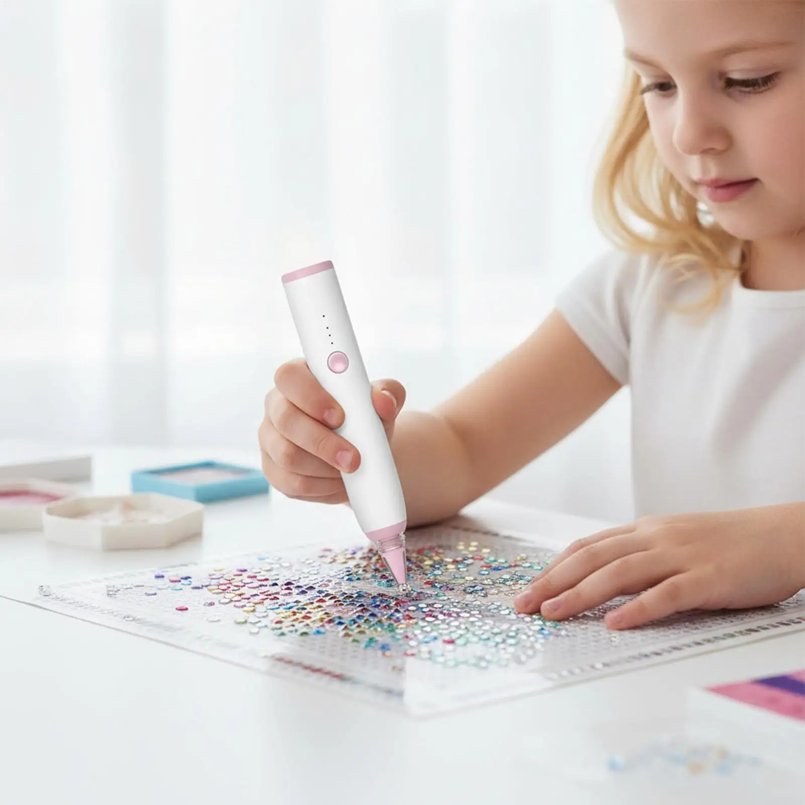 اللاسلكي الكهربائية حجر الراين اللوحة القلم DIY بها بنفسك صياغة لوازم حجر الراين اللوحة نقطة القلم لعشاق DIY الرجال النساء الاطفال #3