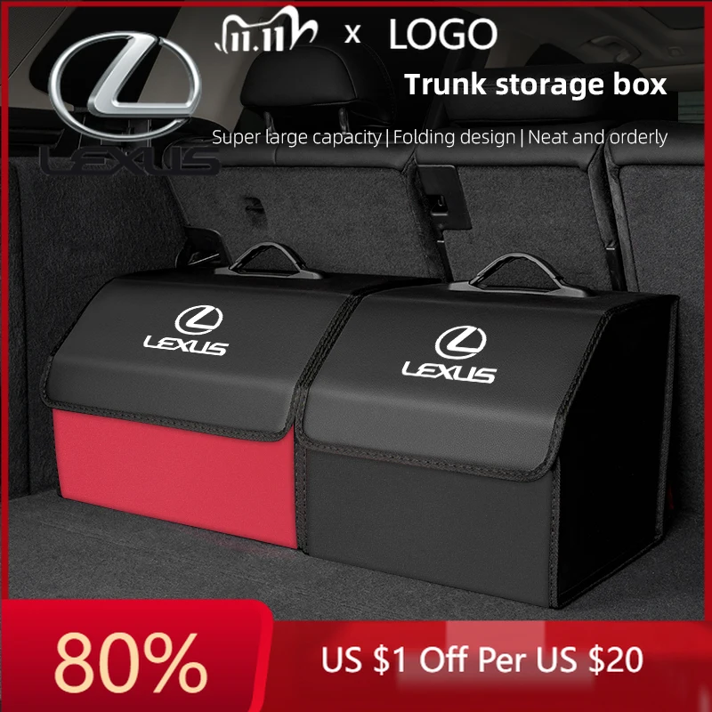

2026 Hot Interior Stickers Lexus Folding Car Storage Bag Trunk Organizer Box Tools Tidying For IS300h NX300h IS250 IS350 RX350 L