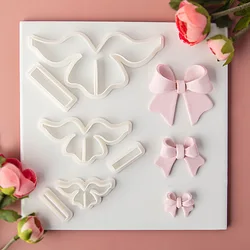 2Pcs/Set Bowknot Series Polymer Clay Mold Cutters For DIY Bows Earrings Handmade Gift Hair Clip Jewelry Pendant Cutting Die