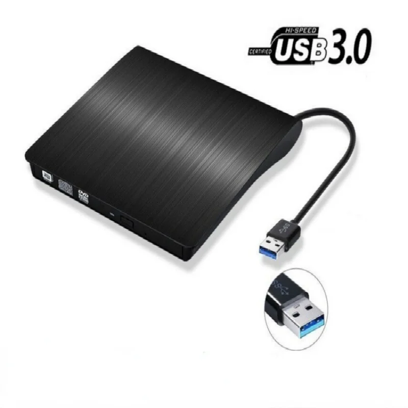 محرك أقراص USB خارجي 3.0 عالي السرعة DL DVD RW محرك أقراص مدمج محرك أقراص محمول نحيف لأجهزة Asus وسامسونج أيسر وديل والكمبيوتر المحمول HP