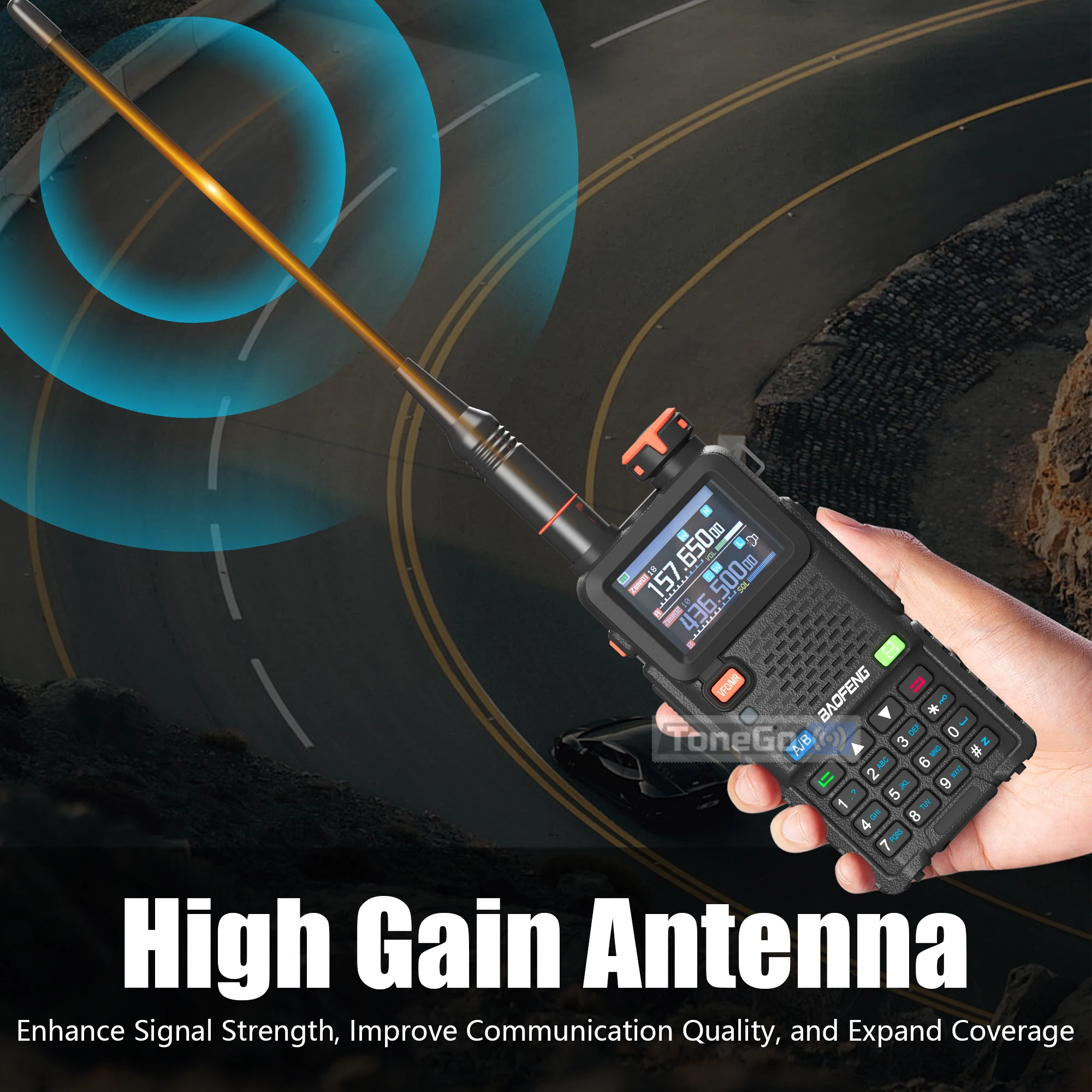 1/2PCS UV-5RH Pro GPS Walkie Talkie Baofeng 10W Long Range AM FM Wireless Frequency NOAA 640 CH DTMF Man Down Upgrade of UV-5RM