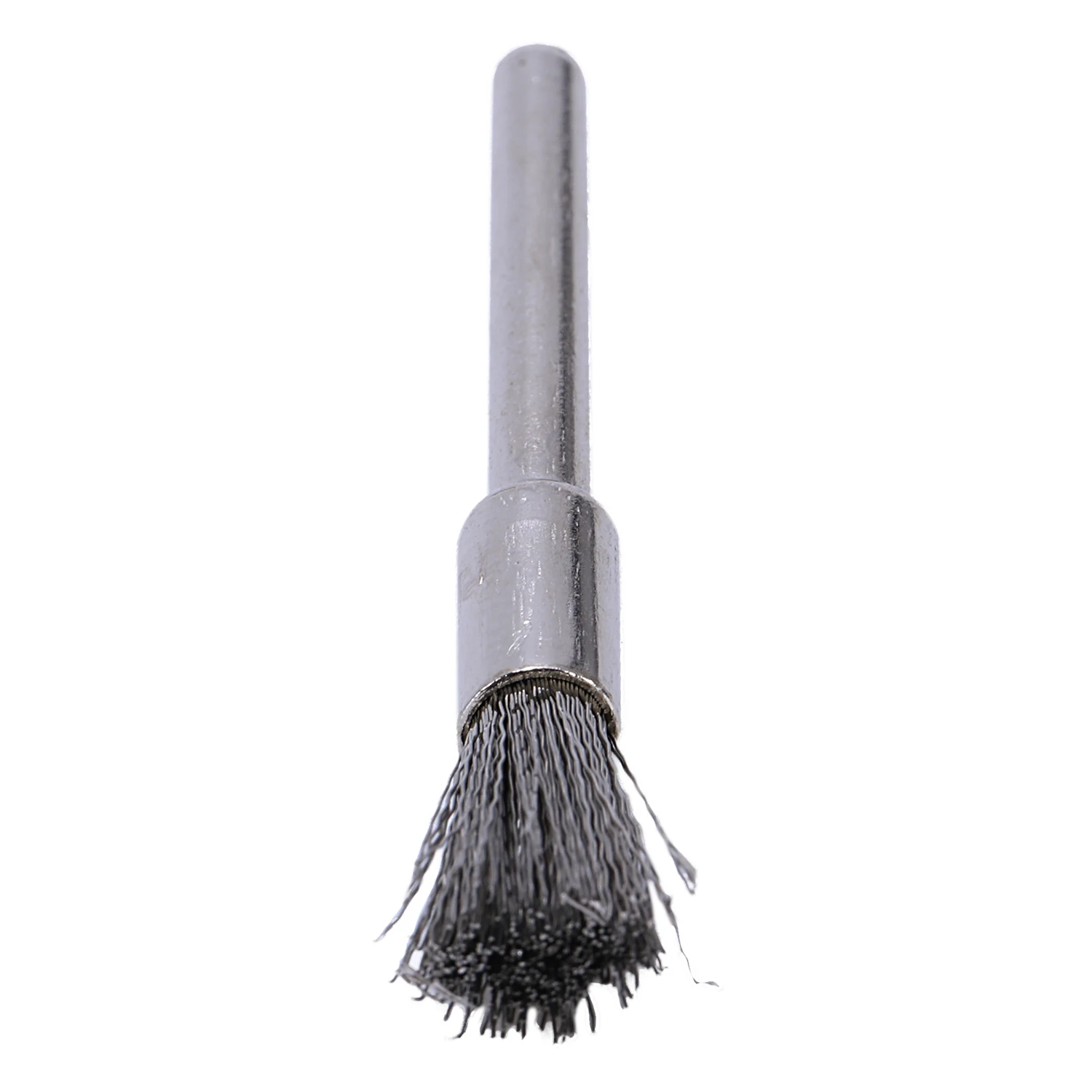 Cepillo de alambre de acero inoxidable para Dremel y herramienta rotativa Compatible, pluma de 1/4 pulgadas (6mm), #532 con vástago de 1/8 pulgadas (3mm), 10 unidades