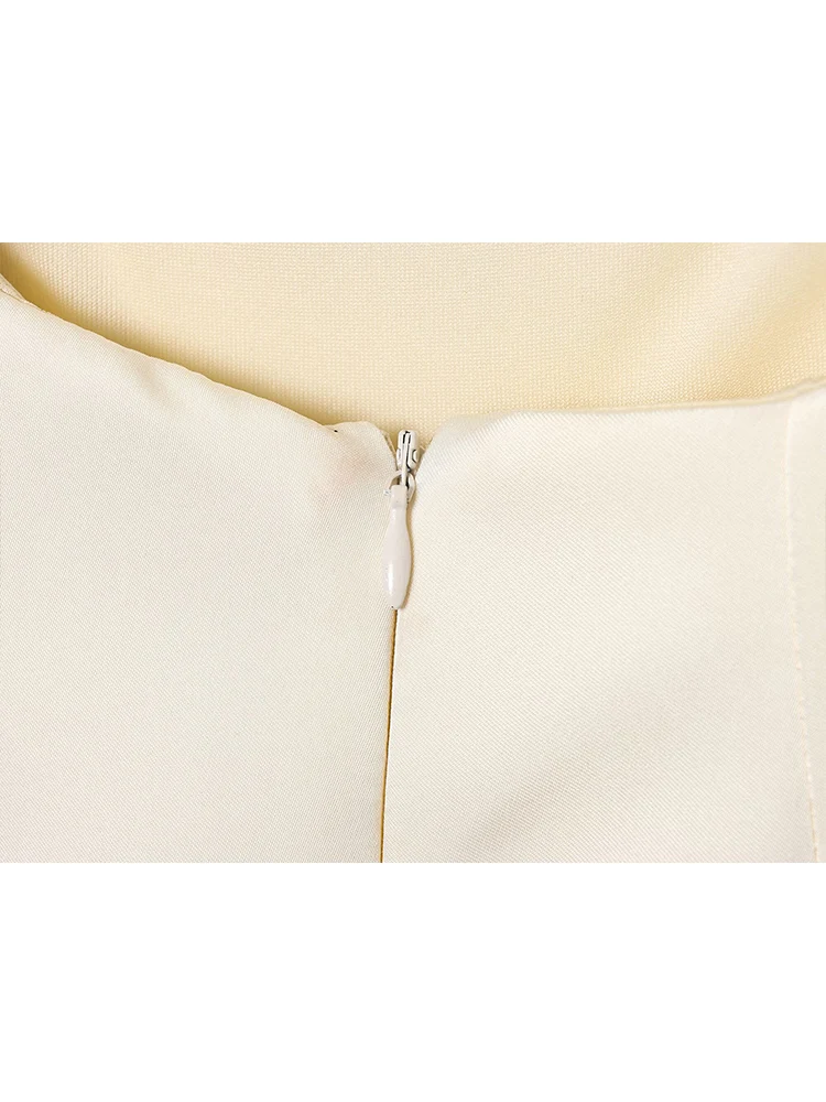 TFMLN 2026 여성 우아한 깃털 미니 드레스 패션 프렌치 스플라이싱 민소매 백리스 파티 슬링 드레스 휴일 파티 가운