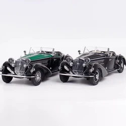 Diecast 1:18 Scale 1939 HORCH 855 Vintage Car Simulation Alloy Car Model Static Display Collectible Toy Gift Decoration Souvenir
