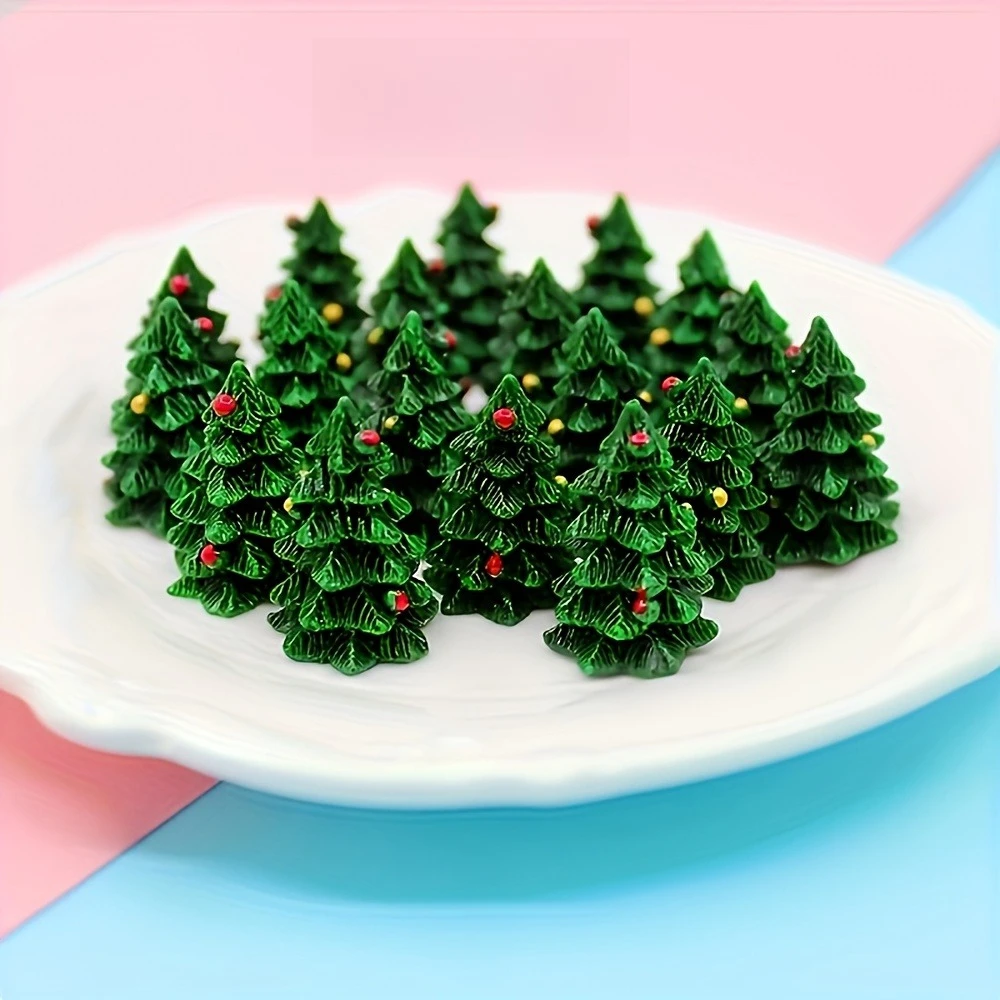 Mini Christmas Tree Ornaments, Christmas Decor, Small Sculpture Ornaments, Perfect Jewelry Additions, Craft Decorative Ornaments
