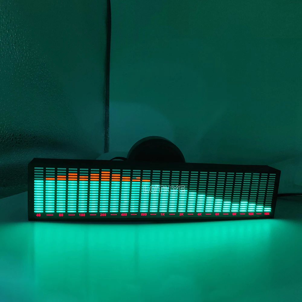 Multi-modus LED Musik Spektrum Sprachsteuerung Pickup Rhythmus Analysator Audio Level Anzeige VU Meter Schwarz Und Weiß Shell – Detail 3