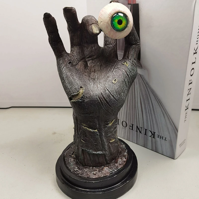 

Gothic Hand Eyeball Sculpture Horror Themed Home Decor Devil Hand Ornament Gothic Devil Hand Resin Sculpture Halloween Decor