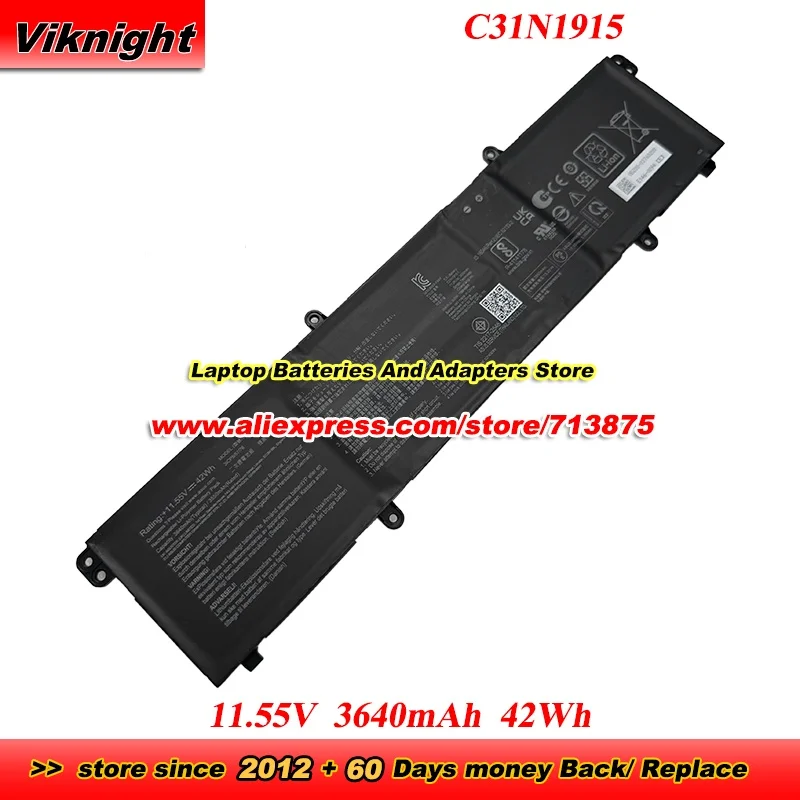 

C31N1915 Battery 0B200-03760200 3ICP5/57/78 for Expertbook B1 B1400CEPE B1500CEPE BR1100CKA BR1100FKA L1 L1400CDA