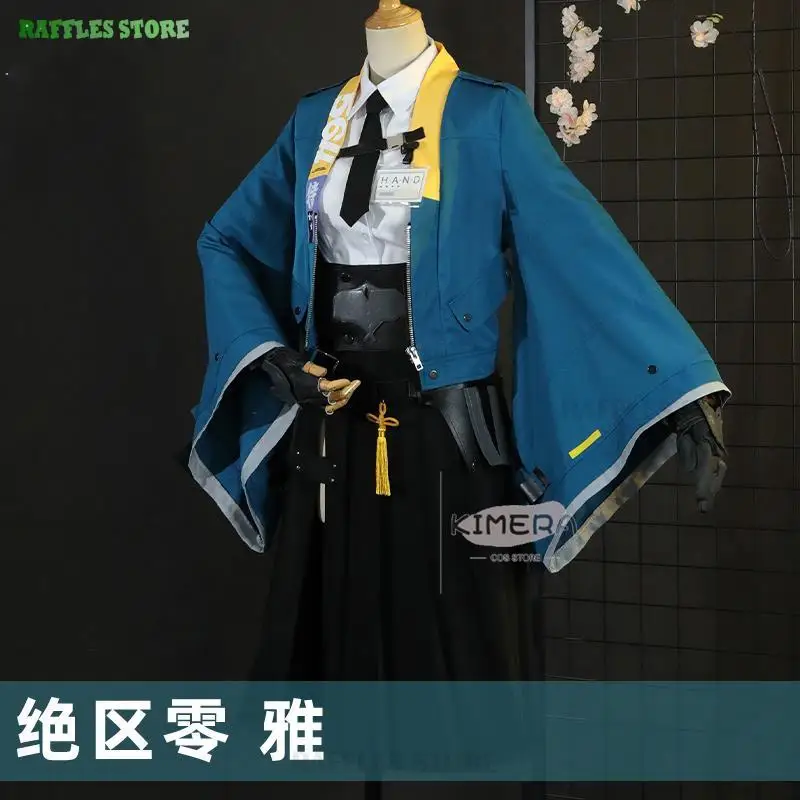 Prevendita Gioco Zenless Zone Zero Hoshimi Miyabi Costume Cosplay Parrucca Casa delicata Sezione 6 Cintura per le orecchie Giacca blu Abito camicia ZZZ