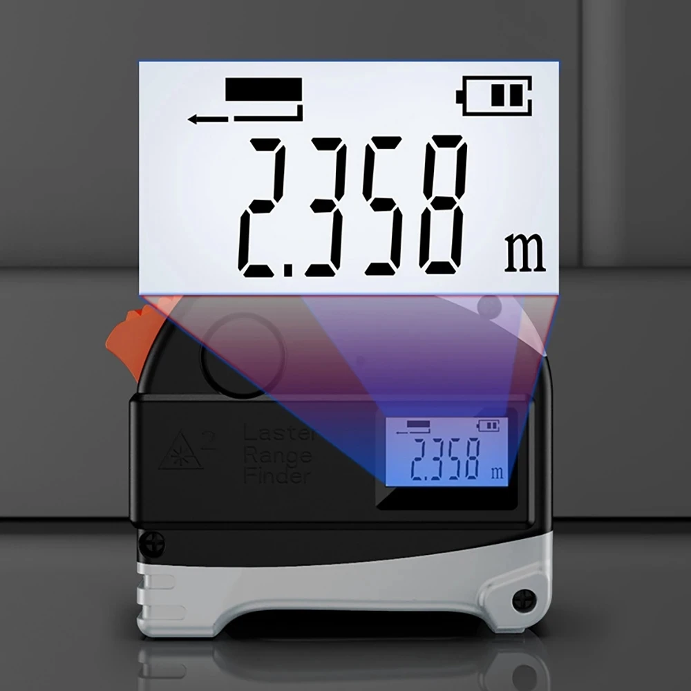 Laser Tape Measure Digital Display High Precision Electronic Meter Ruler Multi Function Infrared 30m Rangefinder Tape Measure