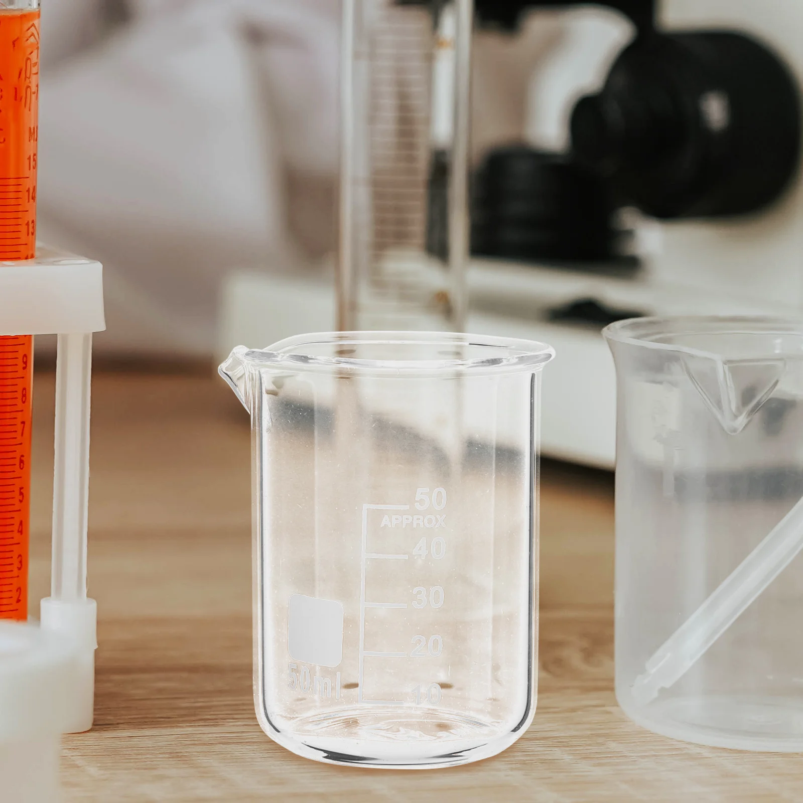 

6 Pcs Lab Measuring Cup Beaker Laboratory Tool Glass Graduated Beakers Equipment Experiment Mixing