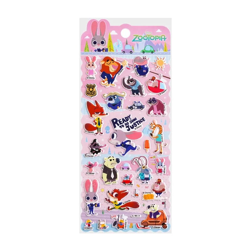 ديزني Zootopia جودي ونيك أنيمي الكرتون لطيف ثلاثية الأبعاد فقاعة ملصقات Kawaii DIY الكتابة على الجدران ملصقات الزخرفية اللعب هدايا عيد #5
