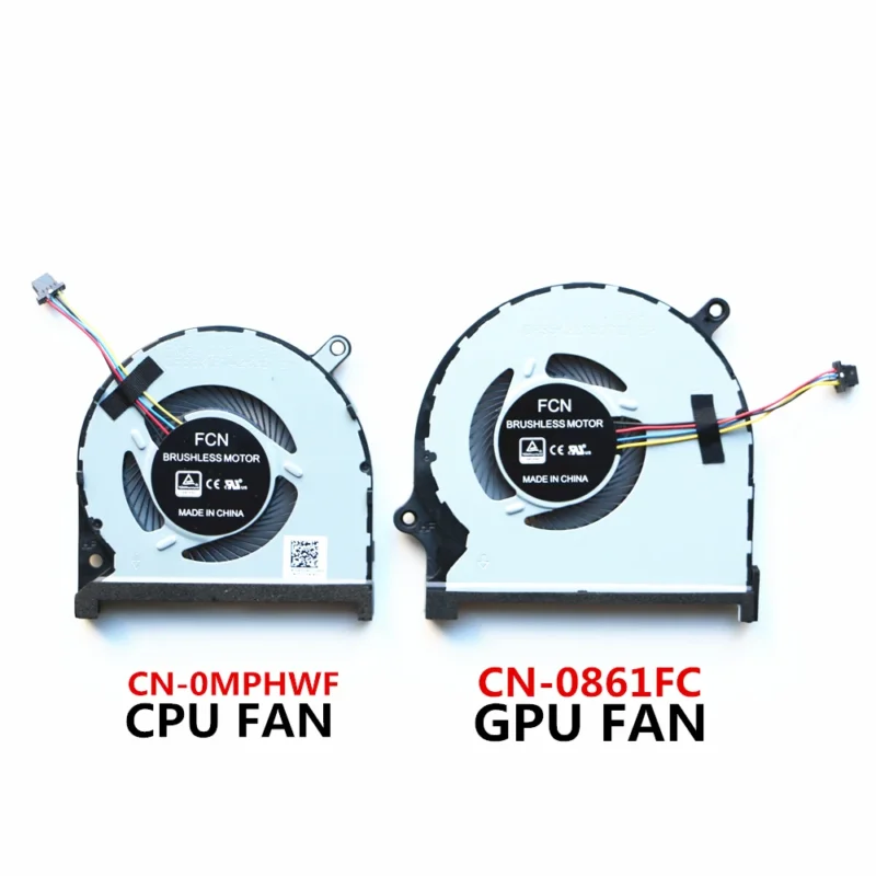 CN-0MPHWF CN-0861FC For DELL INSPIRON 7590 7591 P83F CPU & GPU Cooling Fan