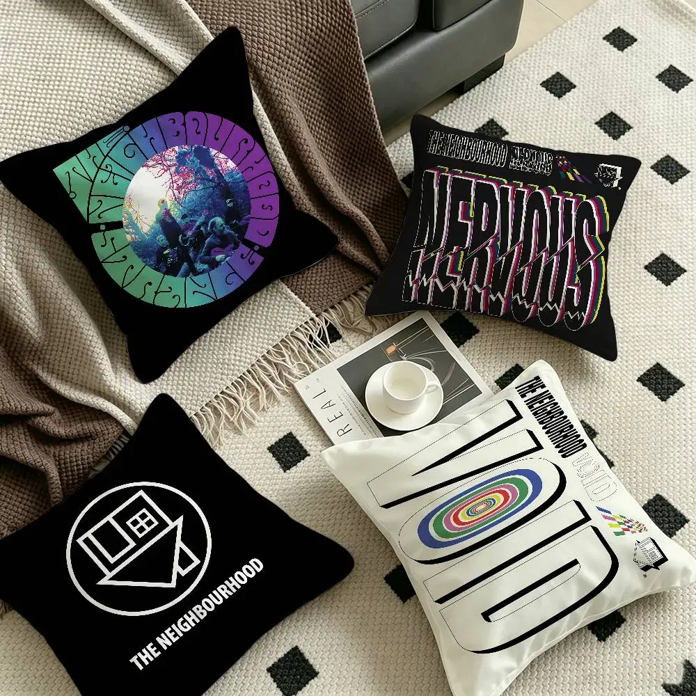 N-Neighbourhood I Love You Office Cushion Pillowcase Car Cushion Cover45X45CM Lumbar Pillowcase Sofa Pillowcover