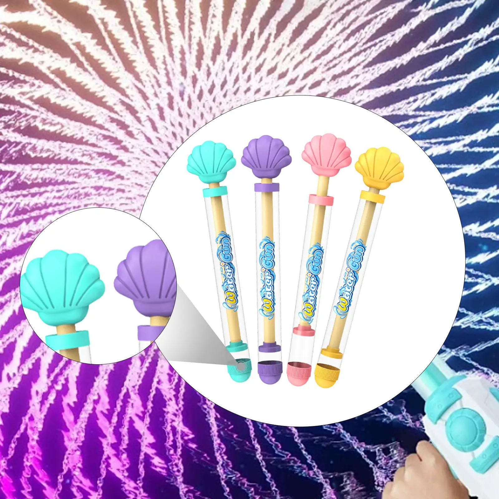 

4x Water Squirters for Kids Water Fight Supplies for Swimming Pool Outdoor