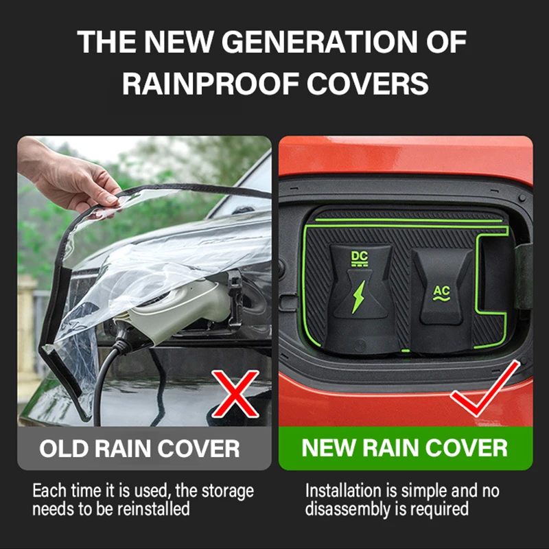 

For Geely EX2 2025 2026 Proton eMas 5 Accessories 2024 EV Car Charging Rain Cover Charging Gun Dustproof Waterproof Protect Case