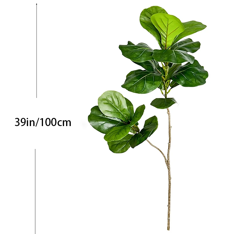 70-150cm Large Artificial Ficus Tree Tropical Fig Tree Plants Real Touch Green Magnolia Leaves for Home Garden Office Shop Decor