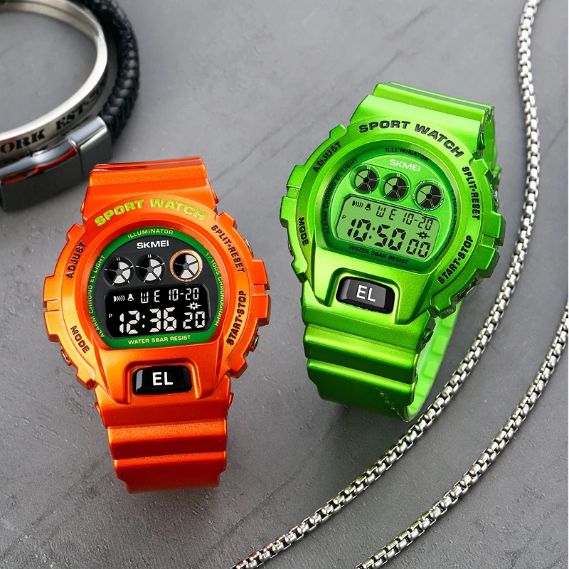 Sanda New Light Color Single-chip Electronic Watch Male and Female Students Fashion Multi-functional Trend Waterproof Watch