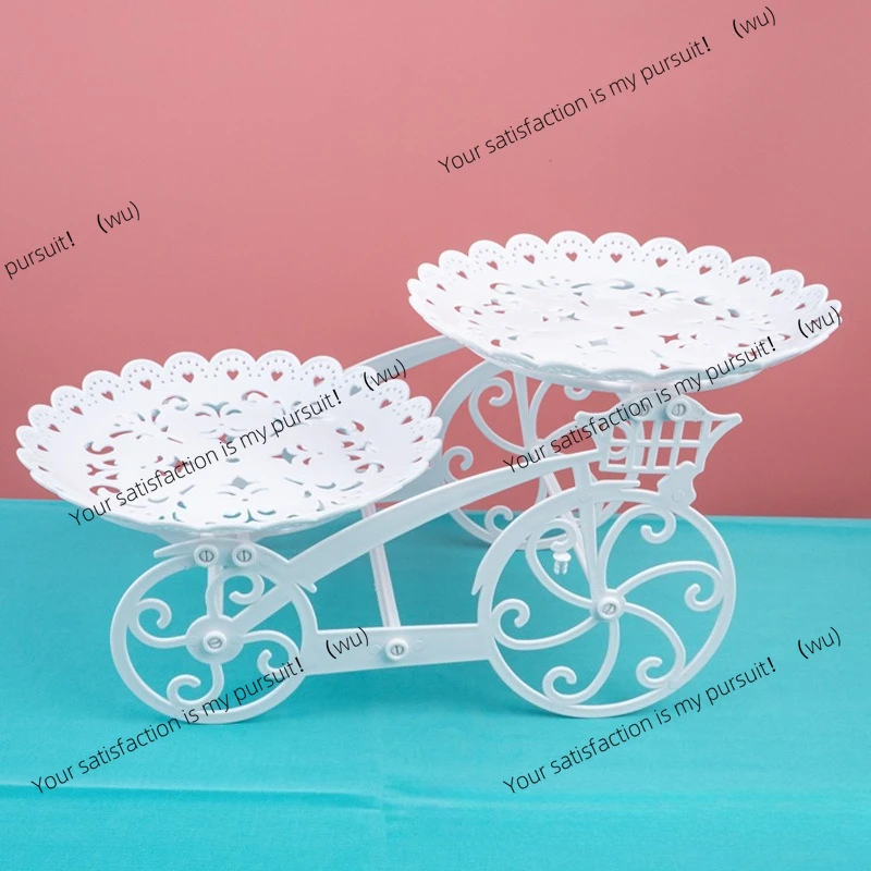 European three-layer fruit plate, living room tea machine dried fruit candy plate dessert table