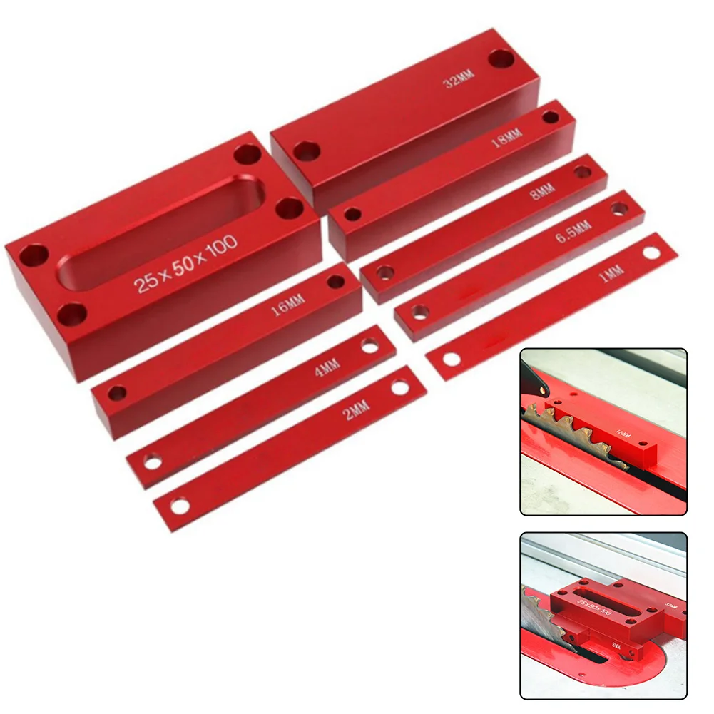 9PCS Metric Height Gauge Precision Aluminum Alloy Setup Bars For Table Saw Setup And Woodworking Precision Tasks