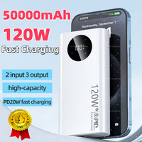 50000mAh Power Bank 120W Fast Charging High Capacity Powerbank Portable Capacity External Battery Charger For All Phones Xiaomi