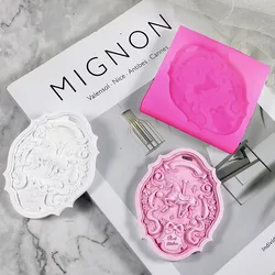 Relief Carousel Gypsum Pendant Silicone Mold Aroma Gypsum Hung Tagging Mold Fondant Cake Chocolate Ornaments Baking Mold