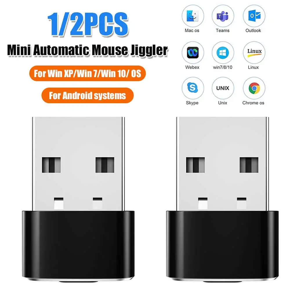Mini Mouse Jiggler ON/Off Button USB Automatic Move Cursor Shaker Undetectable Plug and Play Keeps Awake for Laptop Desktop