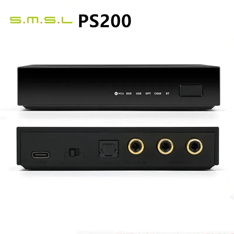 2024 New SMSL PS200 High Resolution Audio Decoder USB MQA DAC XU316 Decktop DAC MQA-CD ES9039Q2M 32bit/768kHz DSD512 Headphone