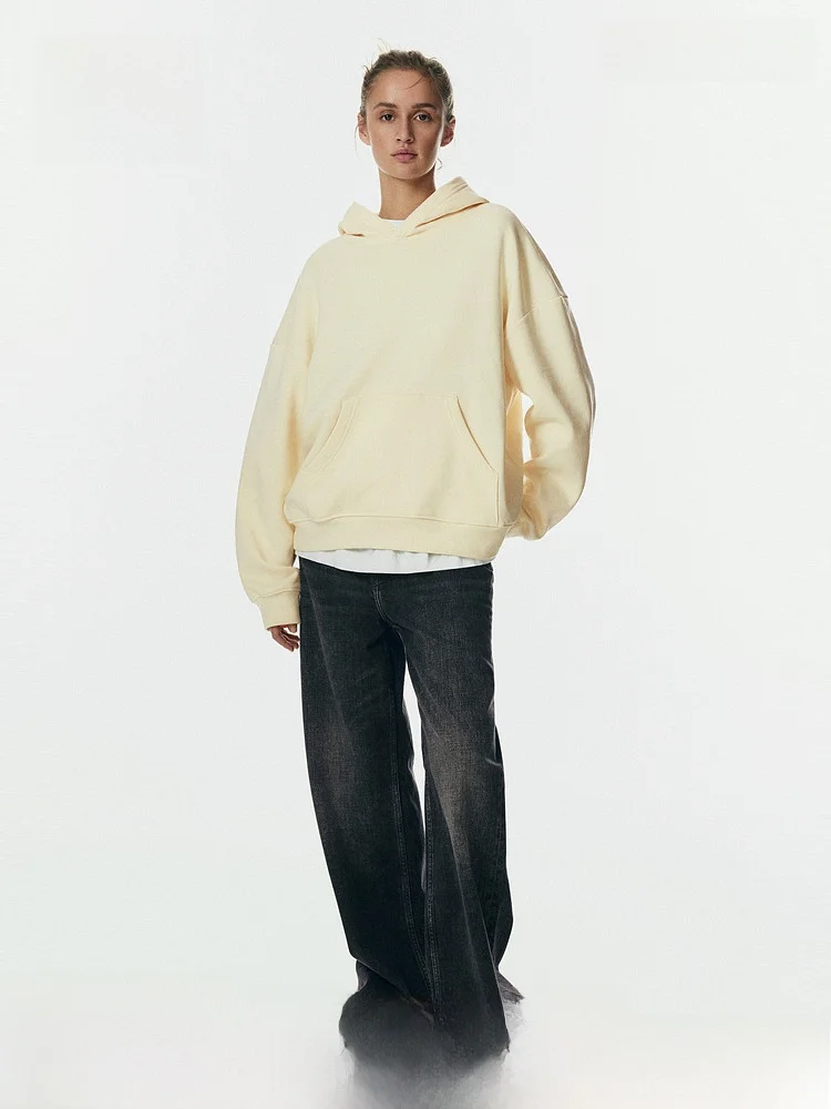 

H&M Spring New Women's Hoodie 307896 Comfortable Fit Long Sve Casual Sle Cotton Polyester Blend Hooded Sweatirt