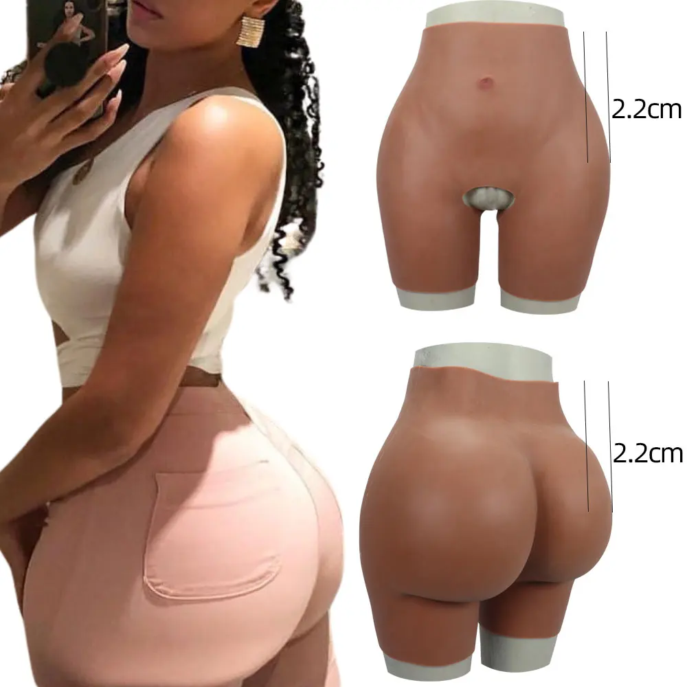 YUERUGOU Silicone Butt Pads 2.2cm Sexy Female Realistic Buttocks and Hips Enhancement High Waist Shapewear for  Woman Big Ass