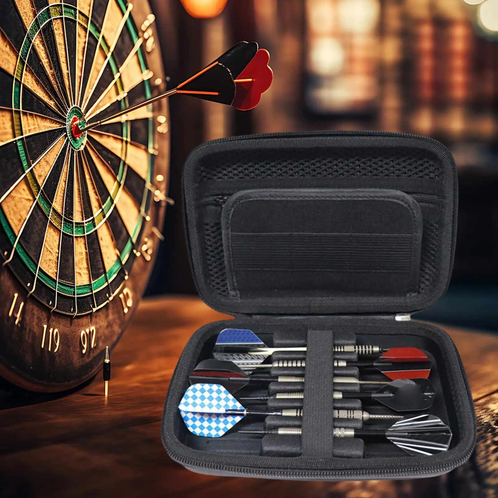 

Чехол для дротиков из ЭВА, жесткий портативный футляр для 6 дротиков, практичный органайзер, сумка для хранения наконечников дротиков, для любителей спорта