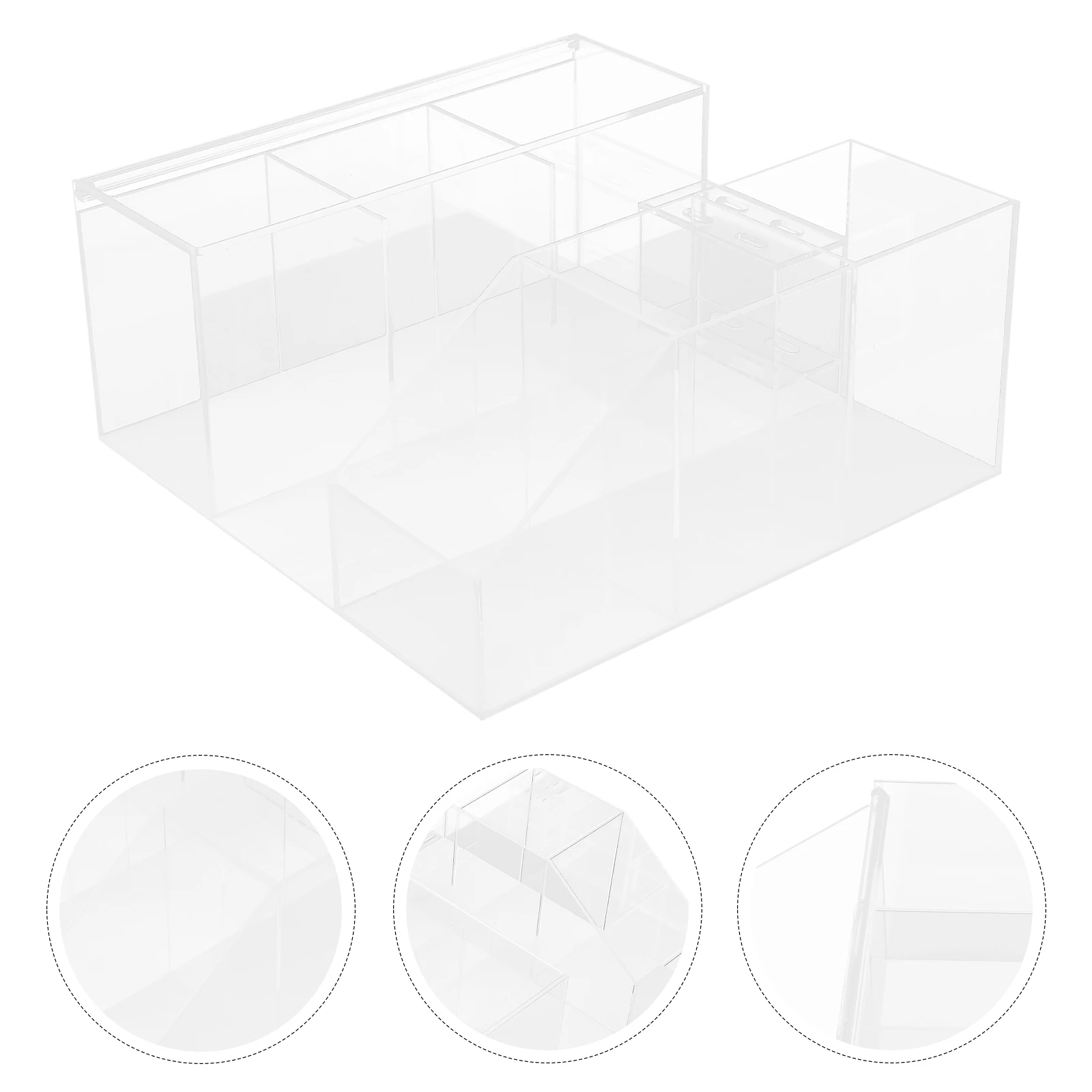 Caja de almacenamiento de herramientas para pestañas, organizador de pestañas acrílicas, soporte para pinzas, soporte de herramientas de belleza de escritorio, estante de exhibición transparente, uso doméstico en salón