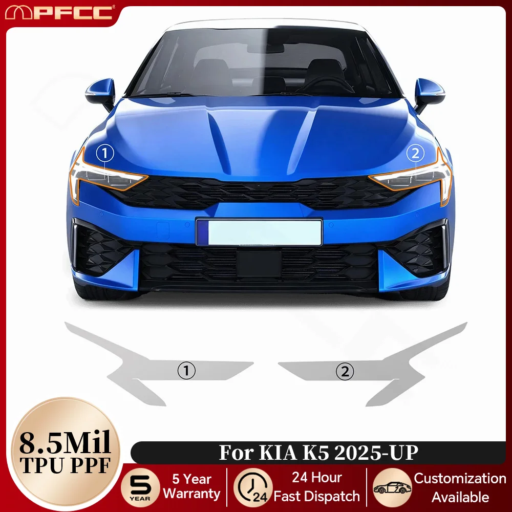 

Pre-cut PPF For KIA K5 2025-UP Headlight Rearview B C Pillars TPU Protection Film Anti-scratch Clear Bra Resistant Invisible Kit