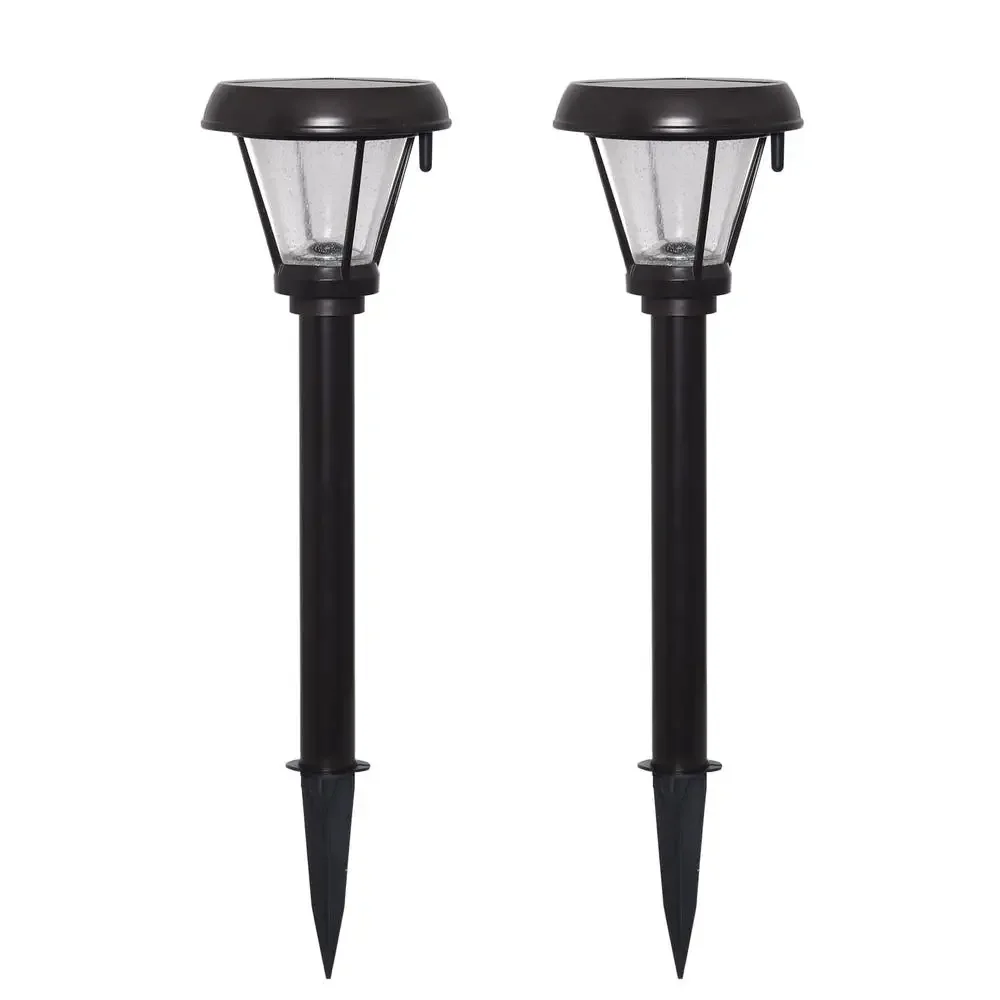 Bluetooth Solar Pathlights Remington Bronze Finish 2PK Color Changing LED Durable Diecast Aluminum Seeded Glass Lens  Smart