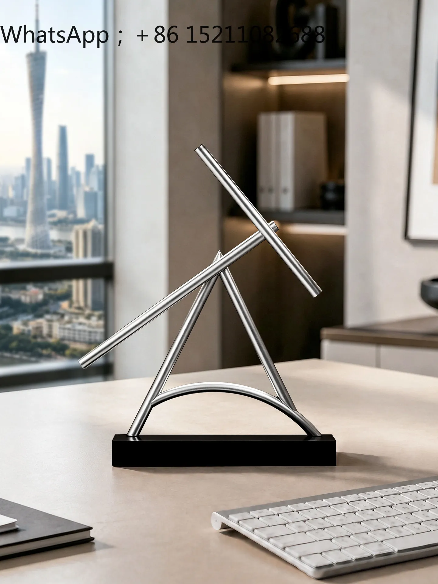 LLY perpetual motion machine ornament, high-end sense, living room desktop chaotic pendulum, Newton keeps rotating decoration