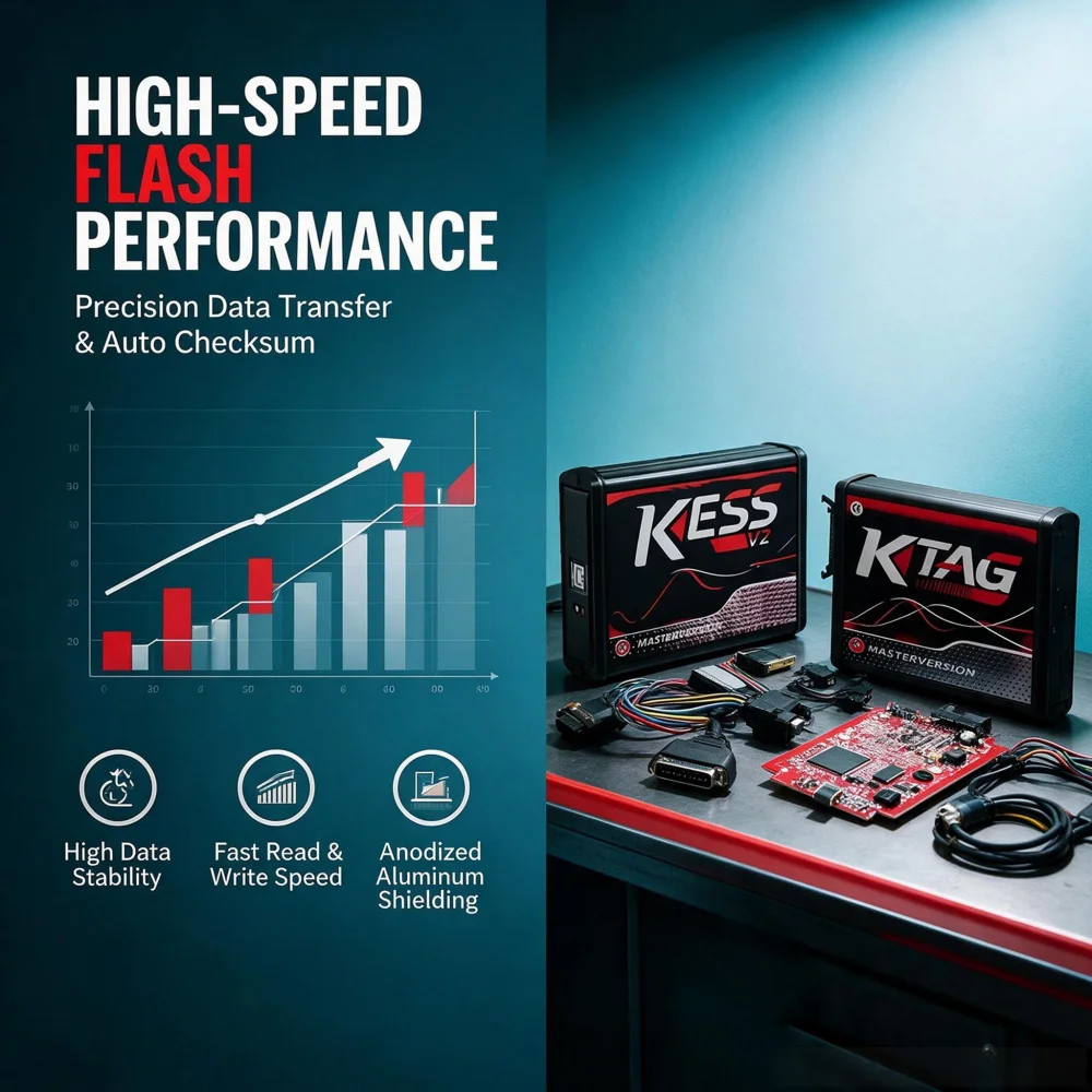 In Stock ! KTAG 7.020 2.25 Online EU Red PCB 4 LED Unlimited ECU Chip Tuning Tool Ksuit ECU Programmer