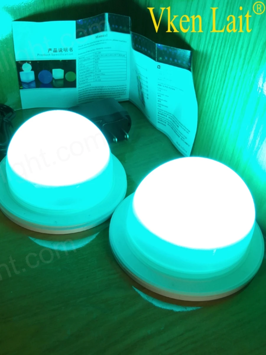 5PCS FAST Free Shipping RGBW Decorative RGB remote controlled battery operated led light 120mm