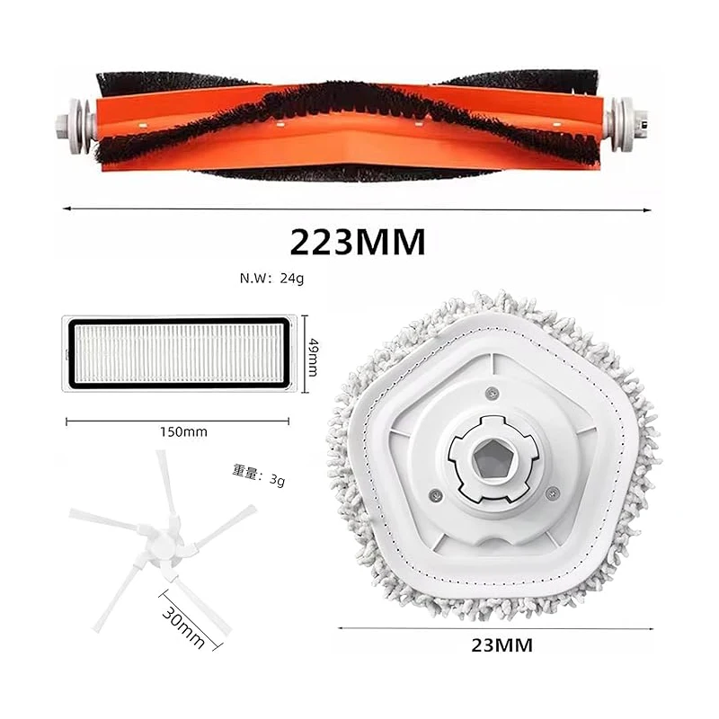 For Dreame Bot W10/W10 PRO Robot Vacuum Cleaner Accessories Main Brush HEPA Filter Side Brush Mop Cloth Replacement Parts view 6