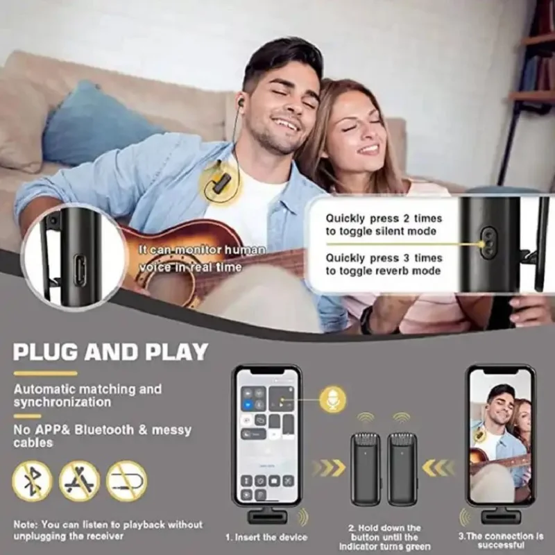 CUST J13 Lavalier Professionele Microfoon Draagbare 20M Ontvangstbereik Plug Play Microfoon Voor ulanzi Smartphone Android/iPhone