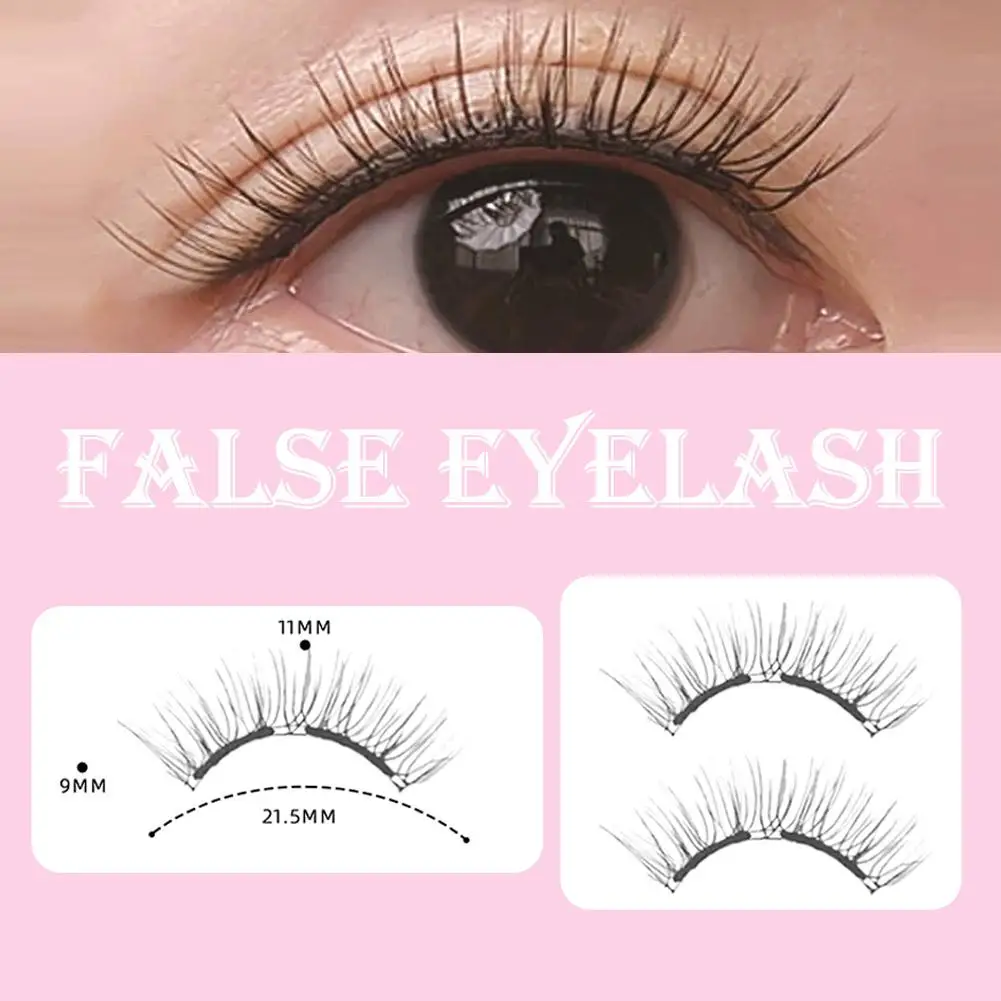 Miękkie magnetyczne rzęsy bez kleju, naturalny objętość, pełne rzęsy na pasku z magnetycznymi pęsetami, wielokrotnego użytku do codziennego użytku C6E8