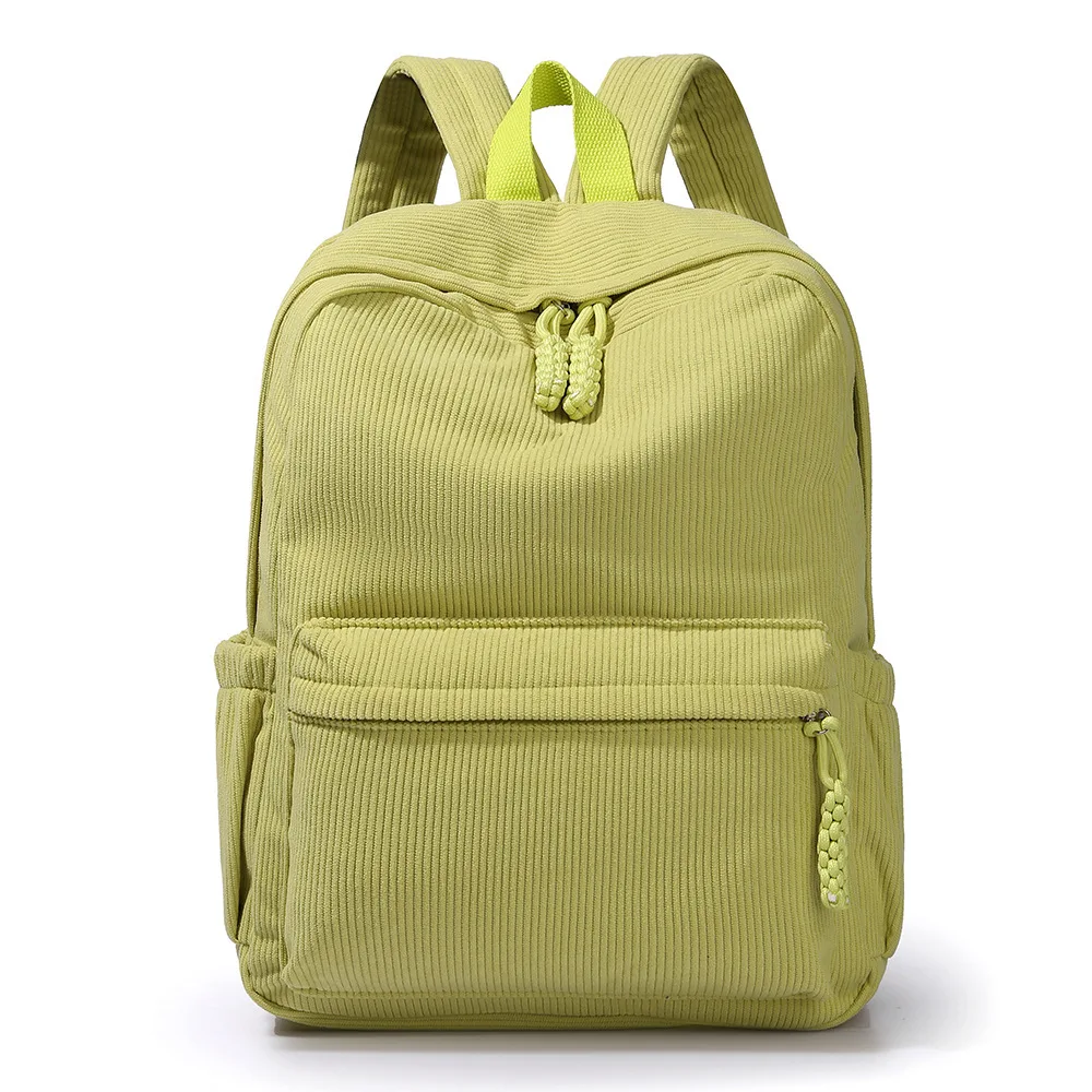 

Spring New Corduroy Small Backpack For Women 2026 Newest College Student Backpack Casual Versatile Sport Double Shoulder Bags